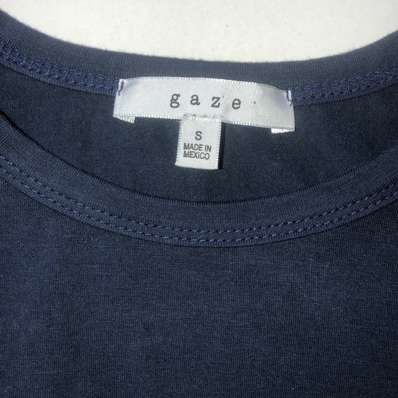 Navy, Mustard and While Color lock L/S Top - Picture 3 of 4